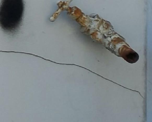 Real cracks next to other objects