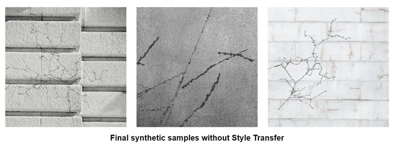 Final samples of synthetic crack images