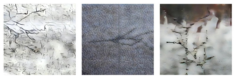 Synthetic crack images enriched with style transfer