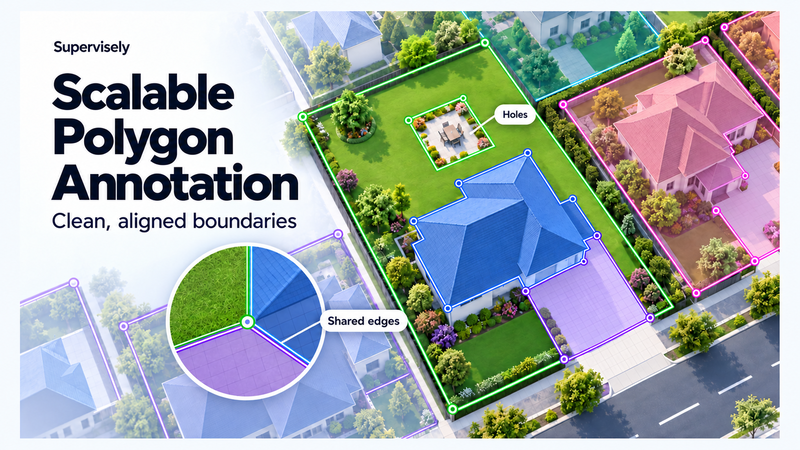 Scalable Polygon Annotation: Clean, Aligned Boundaries for Geospatial Data